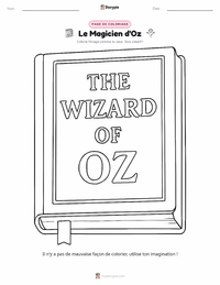 Page de coloriage Le Magicien d'Oz (roman) pour les enfants