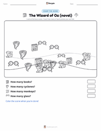 The Wizard of Oz (novel) printable worksheet preview