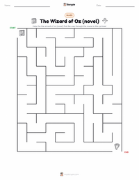 The Wizard of Oz (novel) printable worksheet preview