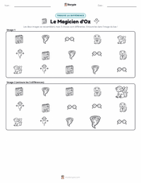 Aperçu de la feuille de travail imprimable Le Magicien d'Oz (roman)