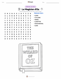Aperçu de la feuille de travail imprimable Le Magicien d'Oz (roman)