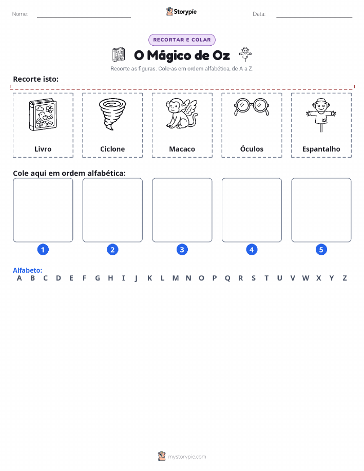 Recortar & Colar Alfabeto