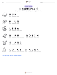 Prabaca lembar kerja cetak Silent Spring