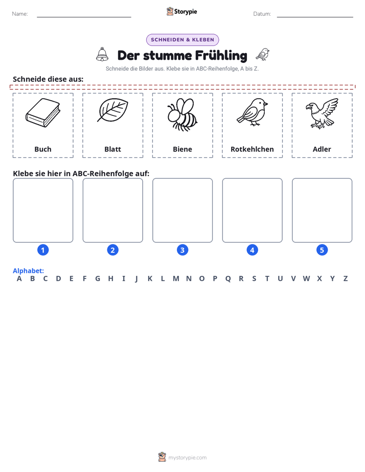 Schneiden & Einfügen Alphabet