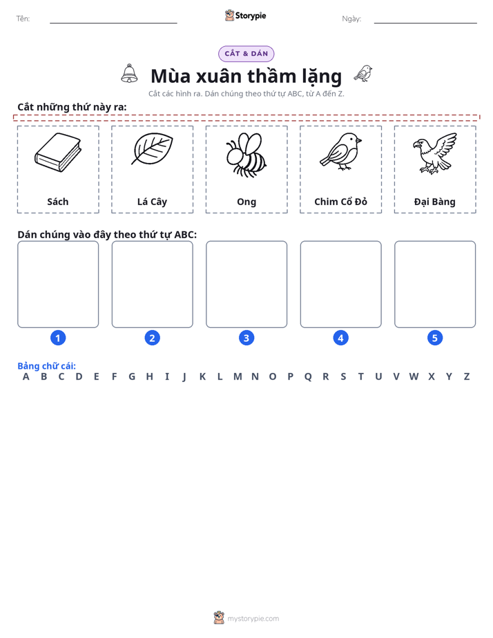 Cắt & Dán Chữ Cái