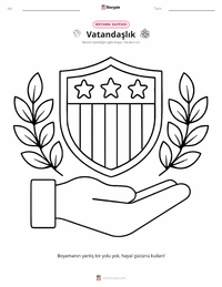 Vatandaşlık yazdırılabilir çalışma sayfası önizlemesi