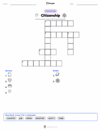 Citizenship printable worksheet preview