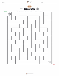 Citizenship printable worksheet preview