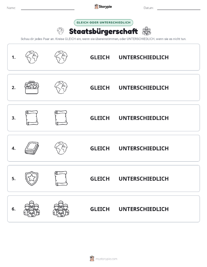 Gleich oder Anders