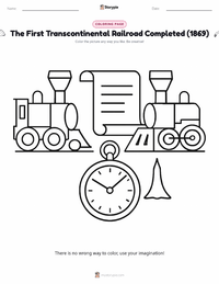 The First Transcontinental Railroad Completed (1869) printable worksheet preview