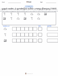 முதல் கண்டம் விட்டு கண்டம் பாயும் இருப்புப்பாதை நிறைவு (1869) அச்சிடக்கூடிய வேலைப்பதிவின் முன்னோட்டம்