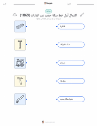 معاينة ورقة العمل القابلة للطباعة اكتمال أول خط سكة حديد عابر للقارات (1869)