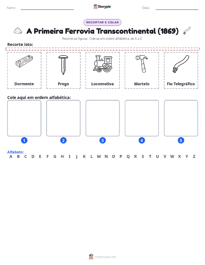 Recortar & Colar Alfabeto