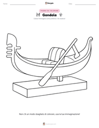 Anteprima della scheda stampabile di Gondola