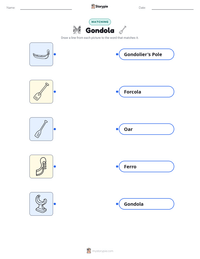 Gondola printable worksheet preview