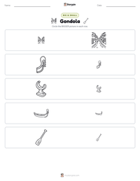Gondola printable worksheet preview