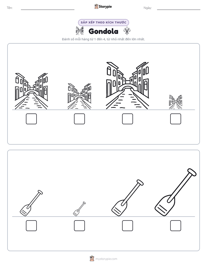 Thứ Tự Kích Thước