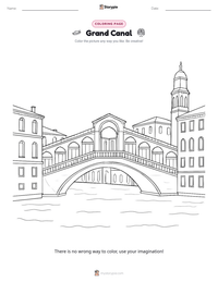 Grand Canal printable worksheet preview