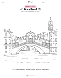 Aperçu de la feuille de travail imprimable Grand Canal