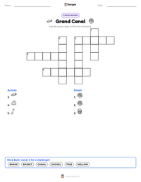 Grand Canal printable worksheet preview