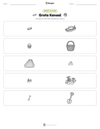 Grote Kanaal afdrukbare werkblad voorbeeld
