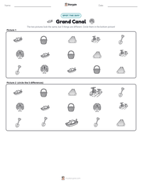 Grand Canal printable worksheet preview