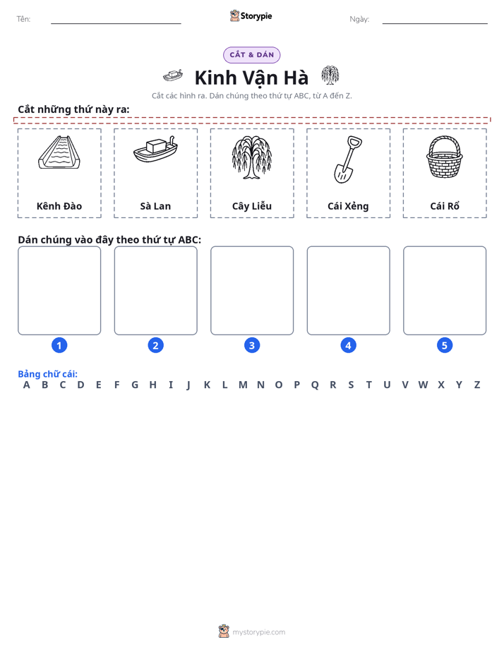 Cắt & Dán Chữ Cái