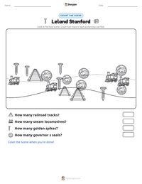 Leland Stanford printable worksheet preview