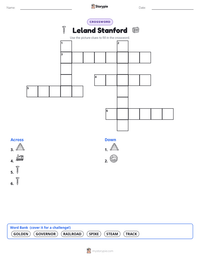 Leland Stanford printable worksheet preview