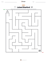 Leland Stanford printable worksheet preview