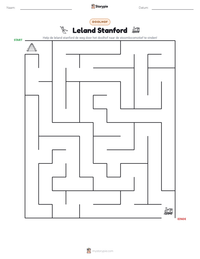 Leland Stanford afdrukbare werkblad voorbeeld