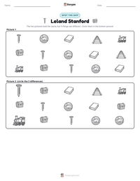 Leland Stanford printable worksheet preview