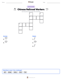 Chinese Railroad Workers printable worksheet preview