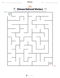 Chinese Railroad Workers printable worksheet preview