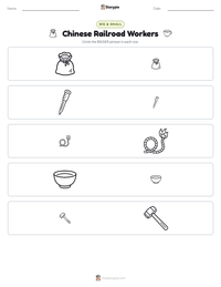 Chinese Railroad Workers printable worksheet preview