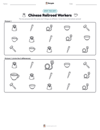Chinese Railroad Workers printable worksheet preview