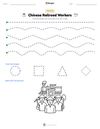 Chinese Railroad Workers printable worksheet preview