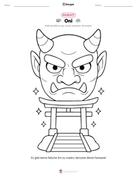 Oni druckbare Arbeitsblatt Vorschau
