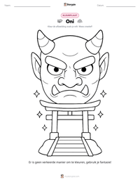 Oni afdrukbare werkblad voorbeeld