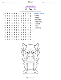 Anteprima della scheda stampabile di Oni