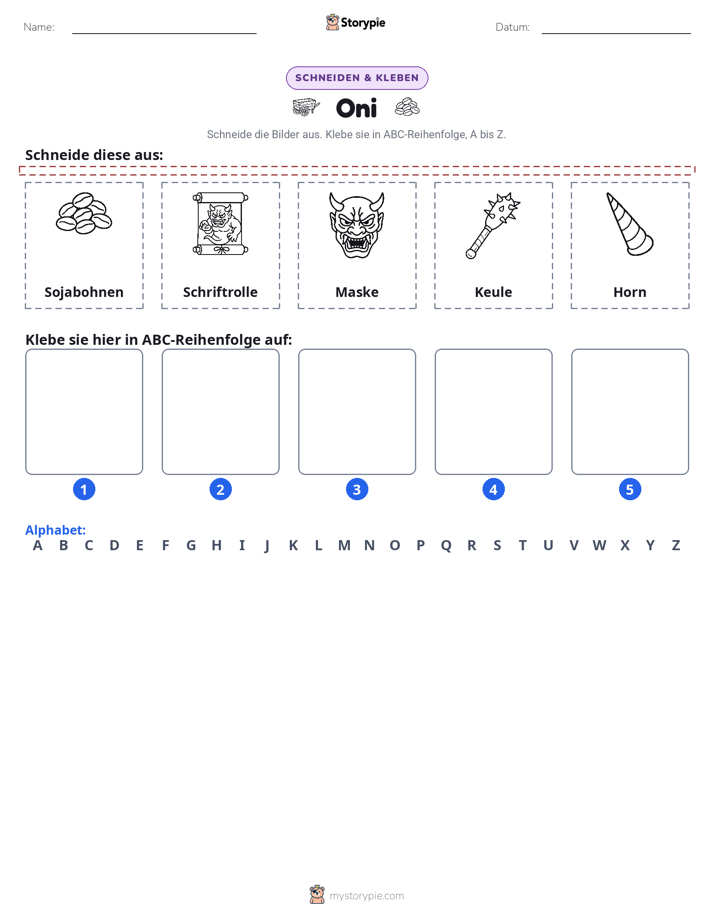 Schneiden & Einfügen Alphabet