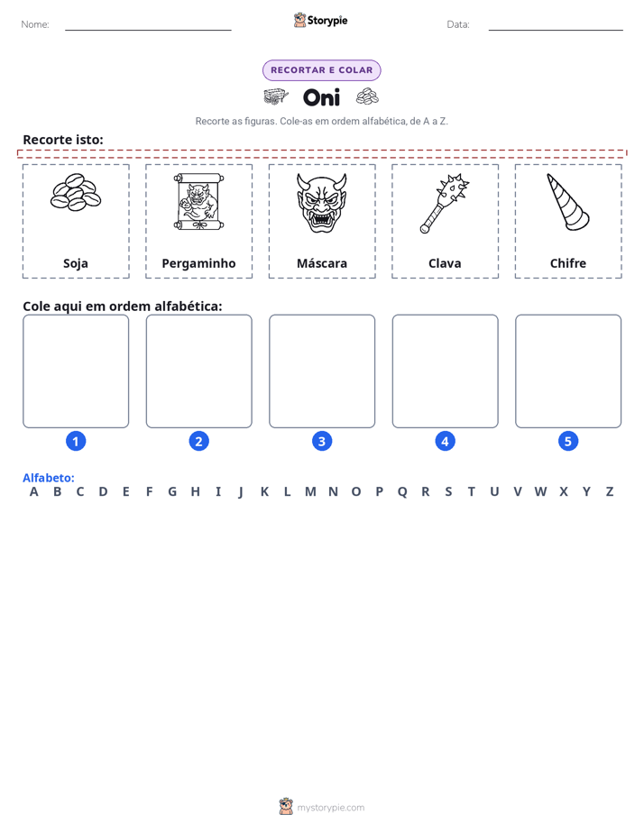 Recortar & Colar Alfabeto