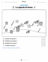 Aperçu de la feuille de travail imprimable La Légende de Mulan - Chinoise