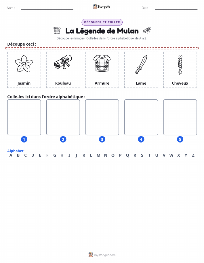 Découper & Coller l'Alphabet