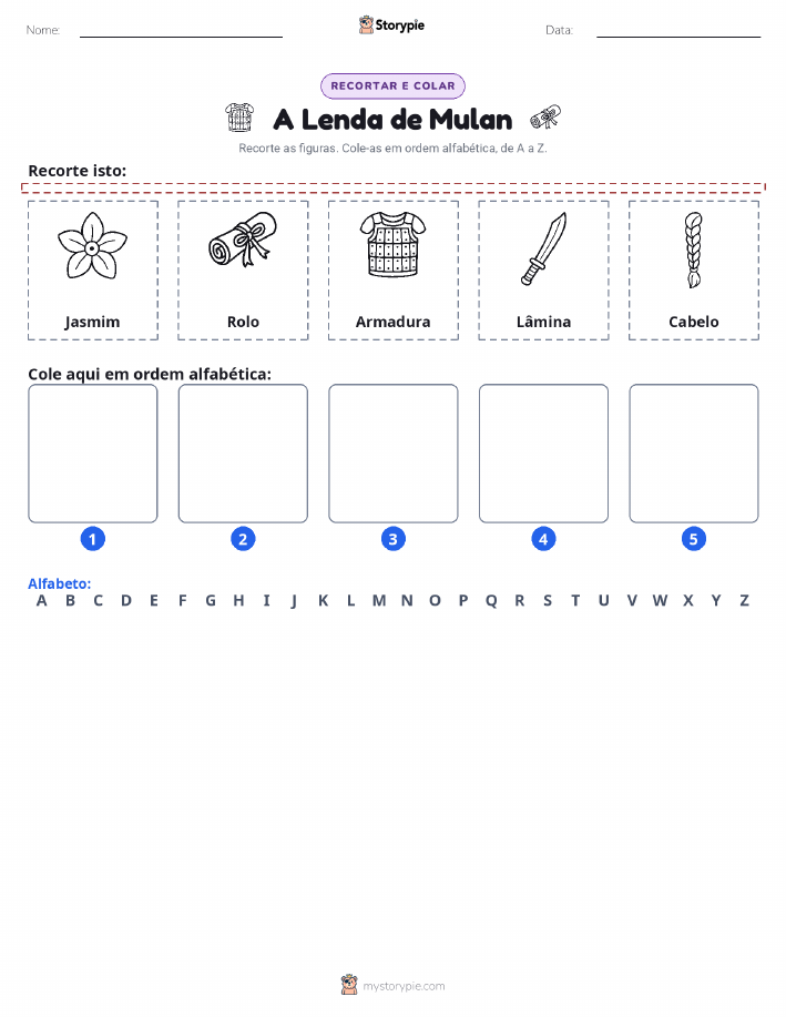 Recortar & Colar Alfabeto