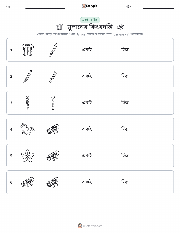 একই বা ভিন্ন