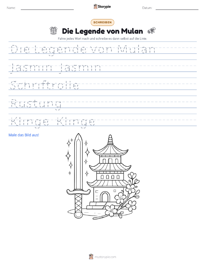 Schreibübung