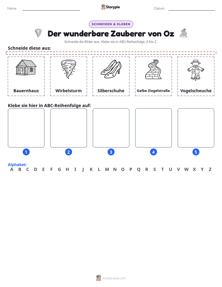 Schneiden & Einfügen Alphabet