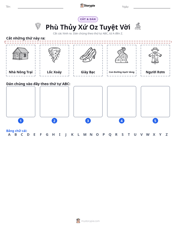 Cắt & Dán Chữ Cái