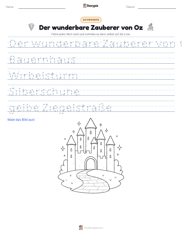 Schreibübung
